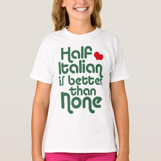 Half Italiaans T-shirt (Voorkant)
