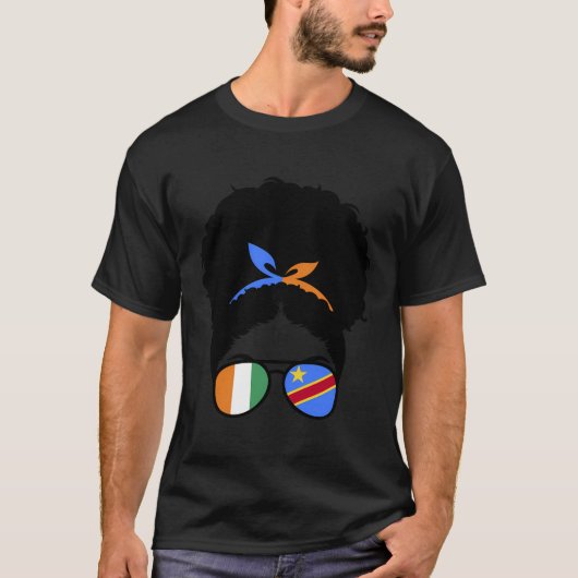 half ivoriaans half congolees afro ivoorkust en c t-shirt (Voorkant)