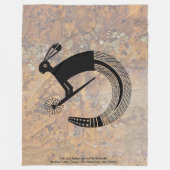 Half Jack Rabbit en half Rattle Snake Fleece Deken (Voorkant)