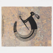 Half Jack Rabbit en half Rattle Snake Fleece Deken (Voorkant (Horizontaal))