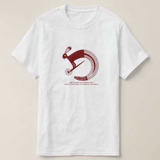 Half Jack Rabbit en half Rattle Snake T-shirt (Design voorkant)