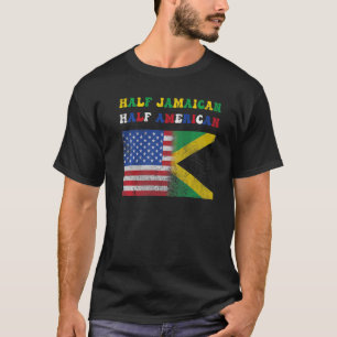 Half Jamaicaans half-Amerikaans half-Jamaicaans T-shirt
