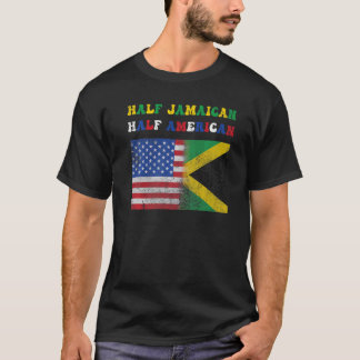 Half Jamaicaans half-Amerikaans half-Jamaicaans T-shirt