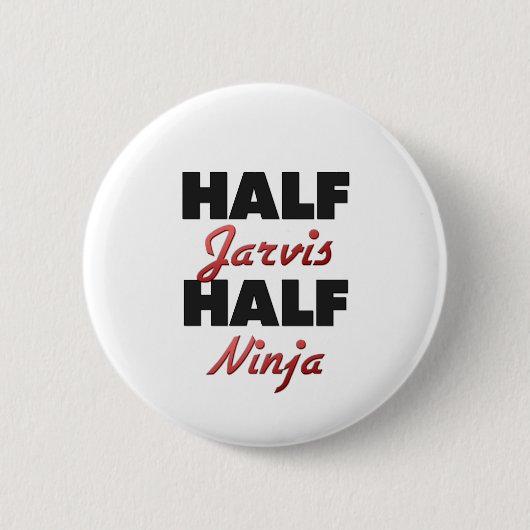 Half Jarvis Half Ninja Ronde Button 5,7 Cm (Voorkant)