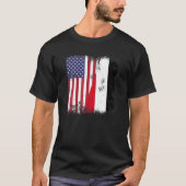 Half Jemenitische vlag |  Jemen Verenigde Staten G T-shirt (Voorkant)