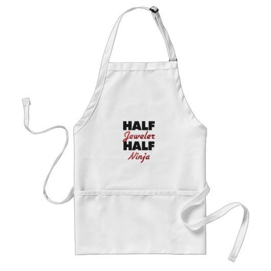 Half Jeweler Half Ninja Standaard Schort (Voorkant)