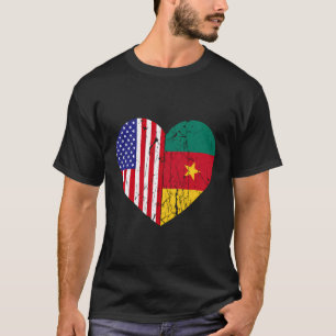 Half Kameroen Half Amerikaanse Roots Mannen Vrouwe T-shirt