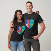 Half Kazachstan Half Amerikaanse Roots Mannen Vrou T-shirt (Unisex)