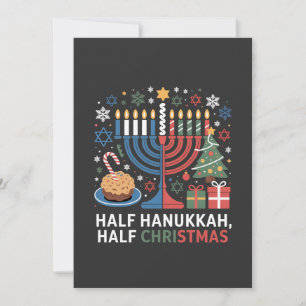 Half Kerstmis Half Hanukkah Christmukkah Grappig  Kaart