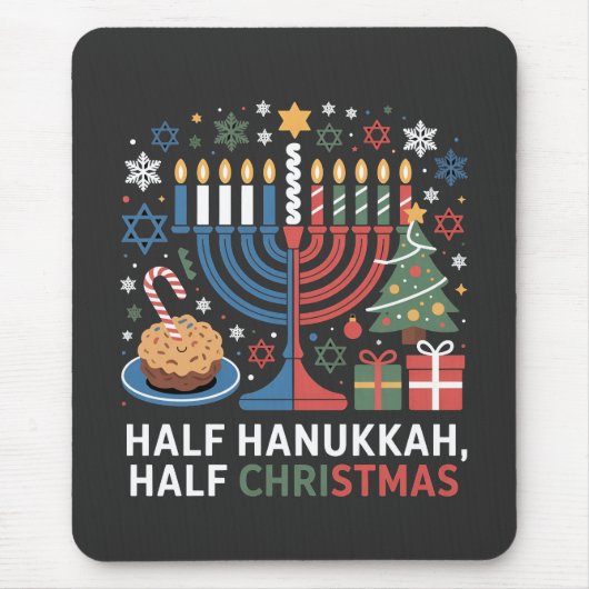 Half Kerstmis Half Hanukkah Christmukkah Grappig Muismat (Voorkant)