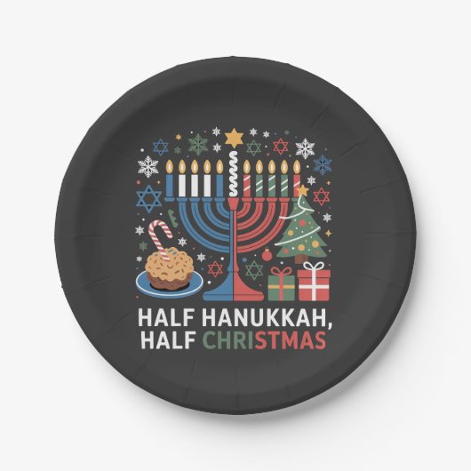 Half Kerstmis Half Hanukkah Christmukkah Grappig Papieren Bordje (Voorkant)