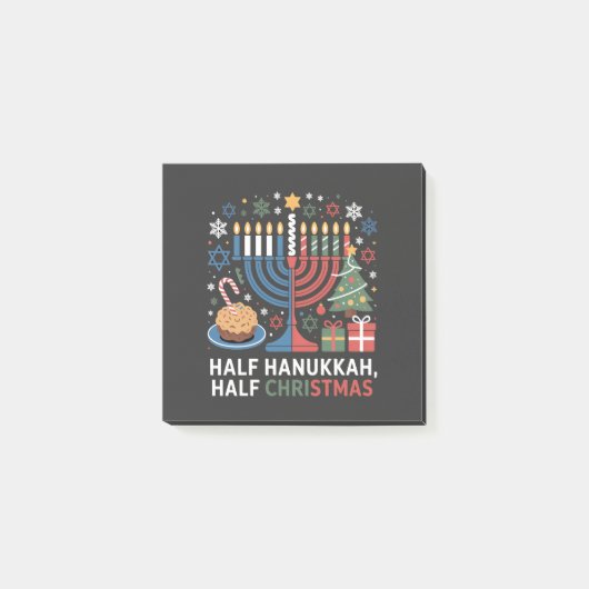 Half Kerstmis Half Hanukkah Christmukkah Grappig Post-it® Notes (Voorkant)