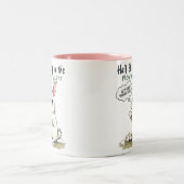 half knipperend konijn tweekleurige koffiemok (Center)