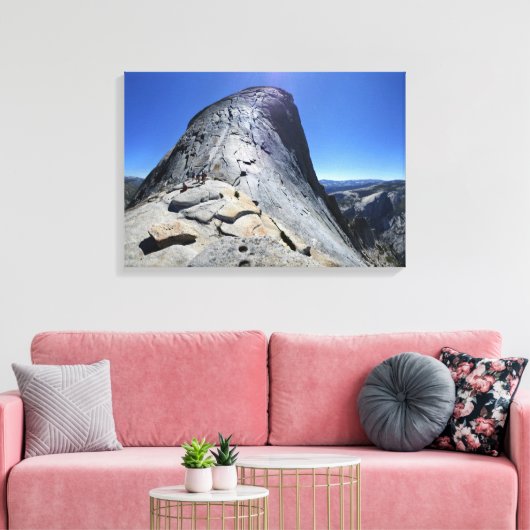 Half koepel van de Basis van de Kabels - Yosemite Canvas Afdruk (Insitu (Woonkamer))