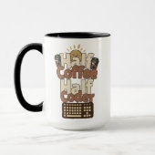 Half koffie, half codeur mok (Links)