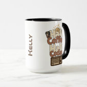 Half koffie, half codeur mok (Voorkant rechts)