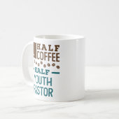 Half koffie half jeugd pastor koffiemok (Voorkant links)