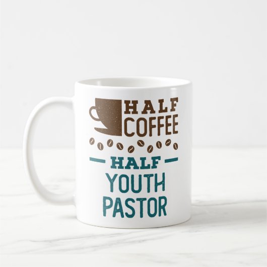 Half koffie half jeugd pastor koffiemok (Links)