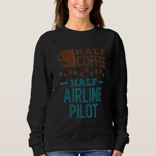Half koffie half luchtvaartpiloot trui (Voorkant)