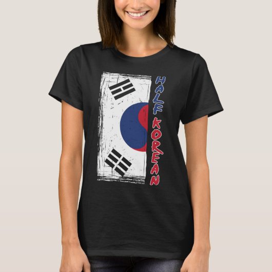 Half Koreaans Amerikaans Graphic - Grappig Zuid-Ko T-shirt (Voorkant)