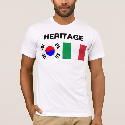 Half Koreaans, half Italiaans T-shirt (Voorkant)