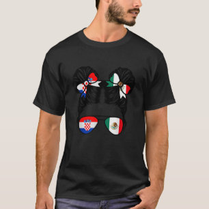 Half Kroatisch Half Mexicaans Meisje Kroatië Kinde T-shirt