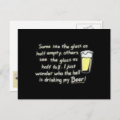 half leeg glas briefkaart (Voorkant / Achterkant)