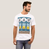 Half leeg half vol grappig drink cup T-shirt (Voorkant volledig)