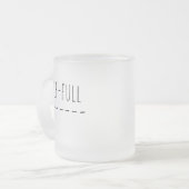 Half Leeg of Half Vol Matglas Koffiemok (Voorkant links)