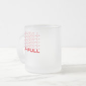 Half Leeg of Half Vol Optimist Pessimist Matglas Koffiemok (Voorkant links)