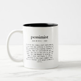 half leeg of half vol pessimist definitie tweekleurige koffiemok