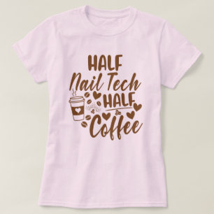 Half leraar Half koffie, Schattigee koffieliefhebb T-shirt