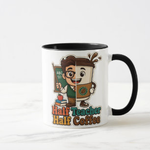 Half Leraar Half Koffiekop – Grappig Geschenk voor Mok