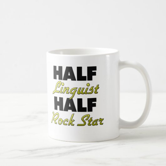 Half Linguist Half Rock Star Koffiemok (Rechts)
