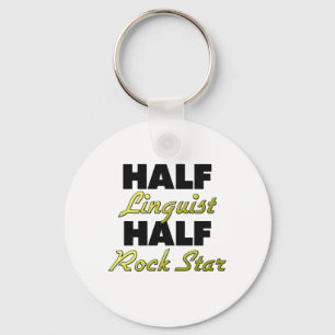 Half Linguist Half Rock Star Sleutelhanger