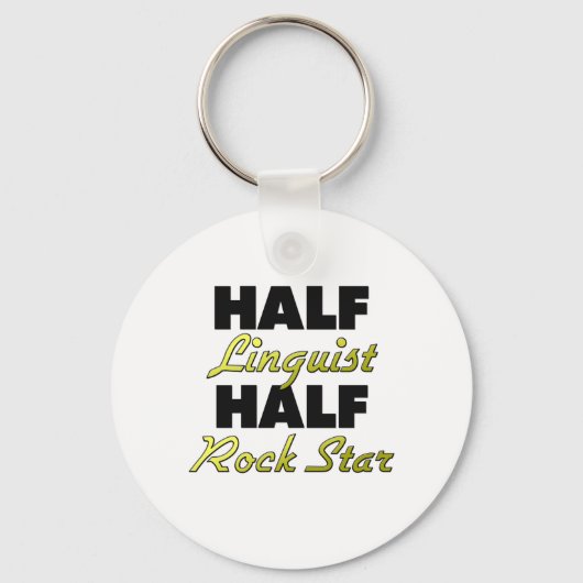 Half Linguist Half Rock Star Sleutelhanger (Voorkant)