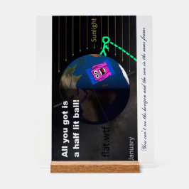 Half lit ball! acryl bord