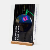 Half lit ball! acryl bord (Hoek)