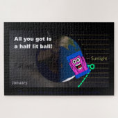 Half lit ball! legpuzzel (Horizontaal)