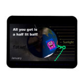 Half lit ball! magneet (Horizontaal)