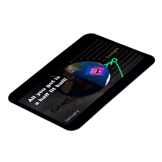 Half lit ball! magneet (Linkerzijde)