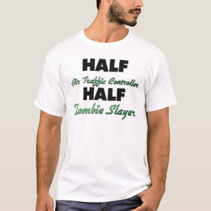 Half luchtverkeersleider Half Zombie-laag T-shirt