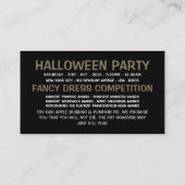 Half maan, Halloween Party Ticket Uitnodiging Informatiekaartje (Achterkant)