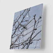 Half maan in daglicht vierkante klok (Hoek)