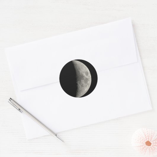 Half maan ronde sticker (Envelop)