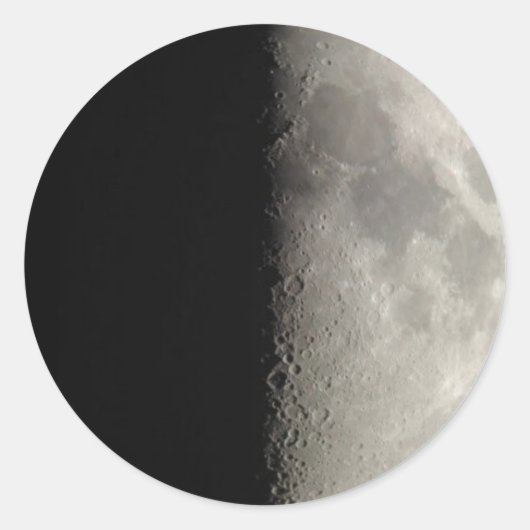 Half maan ronde sticker (Voorkant)
