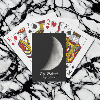 Half maan Sluit Fotografie aan op maat Pokerkaarten
