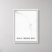 Half maanden Bay-kaart Canvas Afdruk (Voorkant)