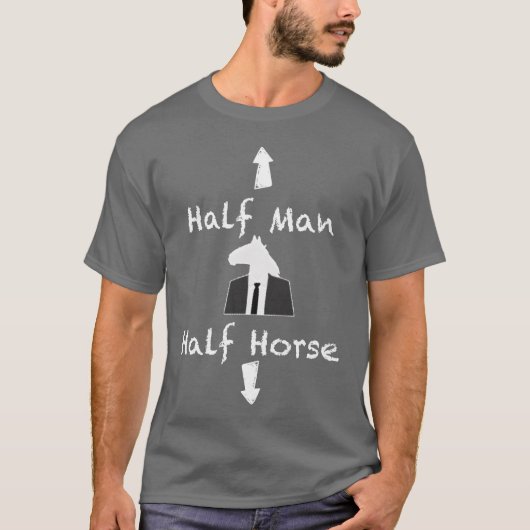 Half Man Half Horse Funny Boy T-shirt (Voorkant)