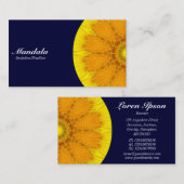 Half Mandala 04 - Donkere marine Visitekaartje (Voorkant / Achterkant)